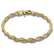 Goud op zilveren armband VZA57 20cm. - 24005
