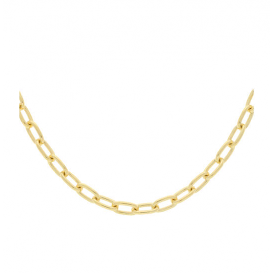 Schakelcollier, zilver verguld. Lengte 45cm. - 25240