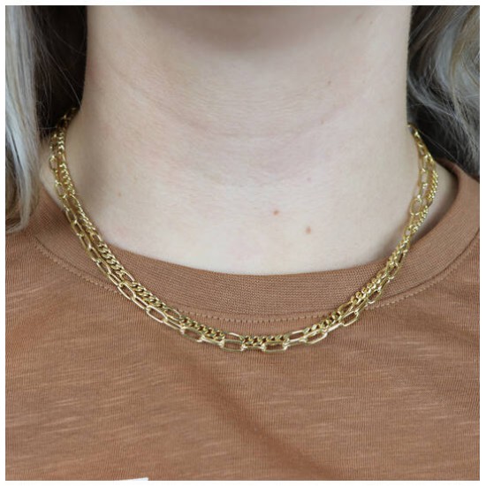 Schakelcollier 925 Gold Plated - 25225