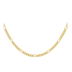 Schakelcollier 925 Gold Plated. Figaro schakel. - 25244