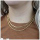 Schakelcollier koord 925 Gold Plated 45cm - 25241