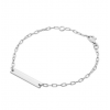 Armband Bar plaatje zilver,925 - 25268