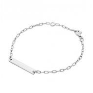 Armband Bar plaatje zilver,925 - 25268