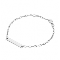Armband Bar plaatje zilver,925 - 25268