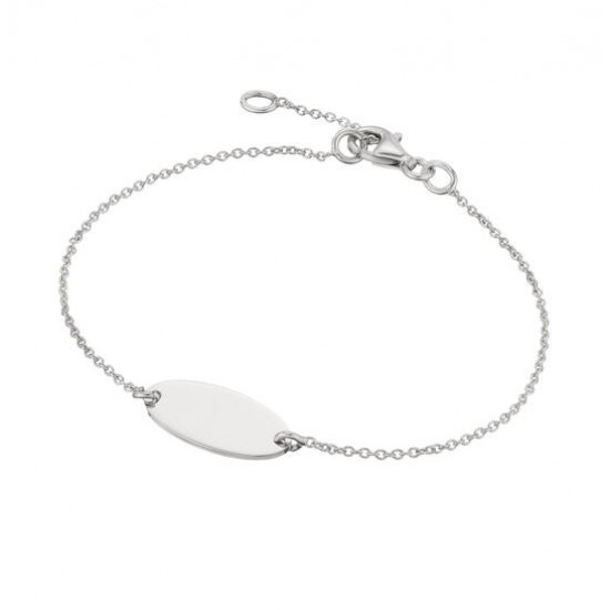 Armband Ovaal Plaatje zilver,925 - 25273