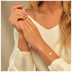 Armband Ovaal Plaatje zilver,925 - 25273