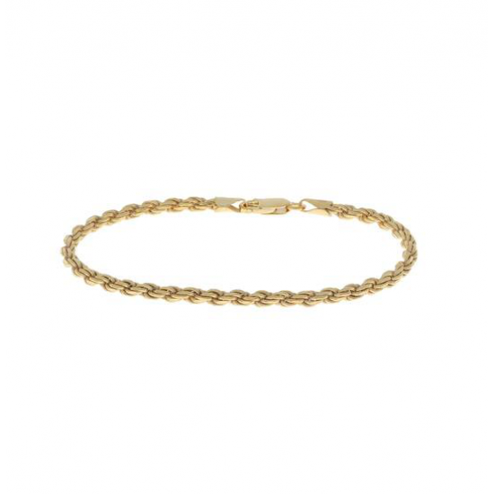 Glow Schakelarmband goud op zilver, fantasieschakel, lengte 18cm - 25276