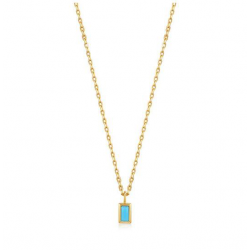 Gold Turquoise Drop Pen.Neckl.L - 25136