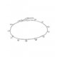 Silver star MOP Drop Anklet M - 25143