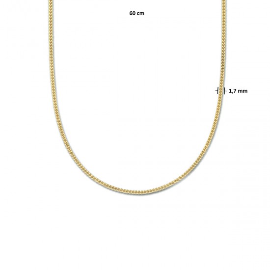 Goud op zilveren gourmet collier - 25509