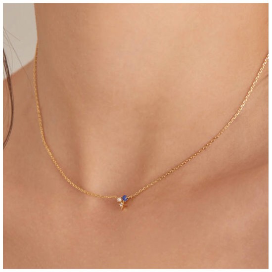 Lapis Star necklace M - 25533