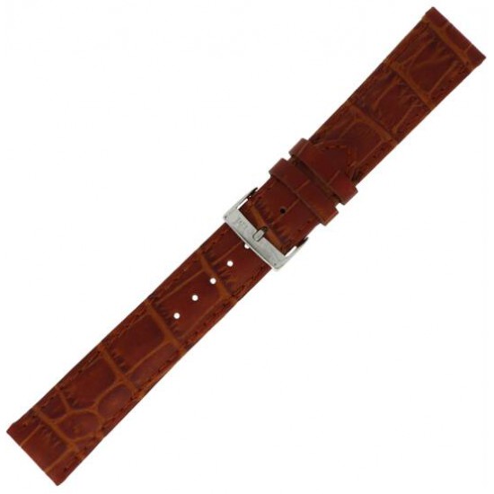 Morellato horlogeband, serie Bolle, Kroko print, gestikt, kleur bruin - 25161