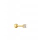 Gold sparkle Barbell Single ear S - 25176
