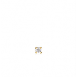 Gold sparkle Barbell Single ear S - 25176