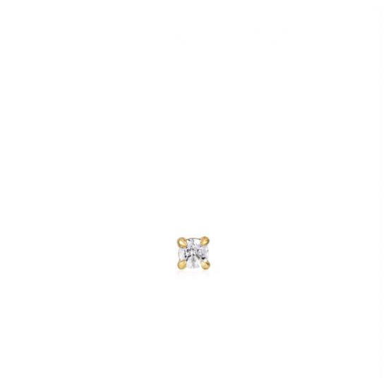 Gold sparkle Barbell Single ear S - 25176