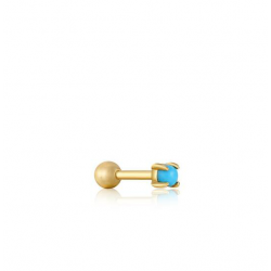 Gold Turq.Cab.barbell single Ear S - 25179