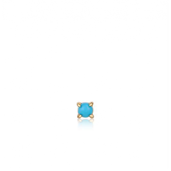Gold Turq.Cab.barbell single Ear S - 25179
