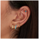 Gold Turq.Cab.barbell single Ear S - 25179