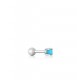 Silv.Turq.Cab.Barbell single Earring 3,5mm - 25180