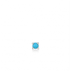 Silv.Turq.Cab.Barbell single Earring 3,5mm - 25180