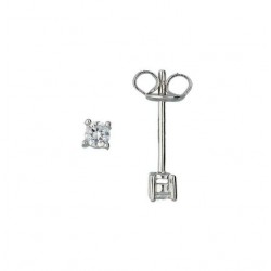 Oorstekers solitaire CZ  zilver,925 - 25310