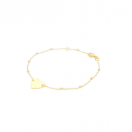 Armband Hart plaatje zilver,925 - 25288