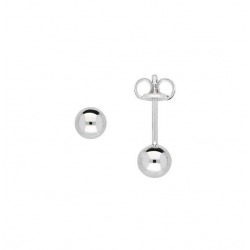 Bol oorstekers 4 mm zilver,925 - 25294