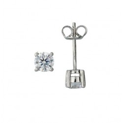 Oorstekers solitaire CZ  zilver,925 - 25312