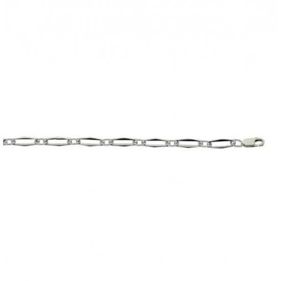 Zilveren schakelarmband CFE met tussenogen - 25405