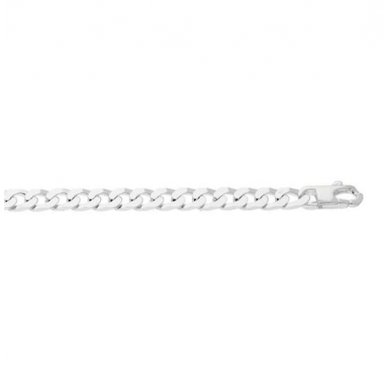 Zilveren schakelarmband gourmet, lengte 21cm - 25436