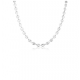 Zilveren schakelcollier "koffieboon" lengte is 50cm - 25496