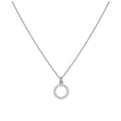 Collier Open Rondje CZ zilver - 25500