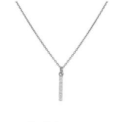 Ciollier met staafje CZ zilver - 25501