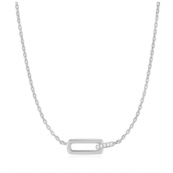 Glam Interlock Necklace M zilver - 25534