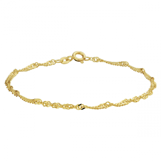 Geelgouden Gedraaide armband - 25556