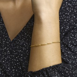 Geelgouden Gedraaide armband - 25556