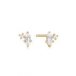 Sparkle Emblem Stud Earrings S - 25558