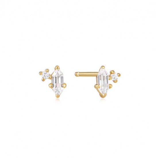 Sparkle Emblem Stud Earrings S - 25558