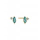 Teal Sparkle Emblem Stud Ear.S - 25559