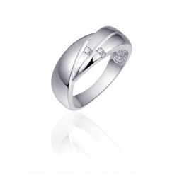 Gisser Jewels Silver ring met zirkonia - 25584