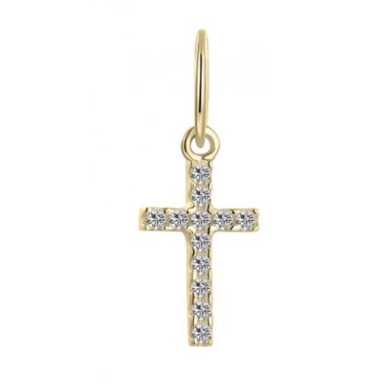 Gisser Gold Pendant 14 krt met zirkonia - 25589