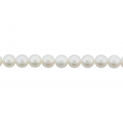 Zoetwaterparel collier wit - 25590