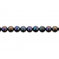 Zoetwater parel collier zwart - 25591