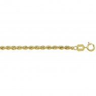 Geelgouden koord collier 14krt - 25616