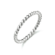 Zilveren gedraaide ring - 25637