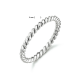 Zilveren gedraaide ring - 25637