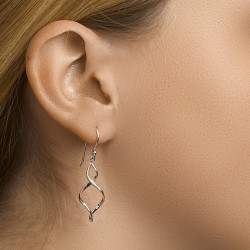 Zilveren oorhangers - 25647