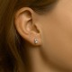 Zilveren oorstekers met zirkonia en zoetwaterparel - 25650