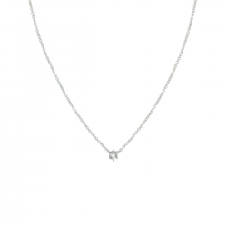 Zilveren hanger met zirkonia. - 25665