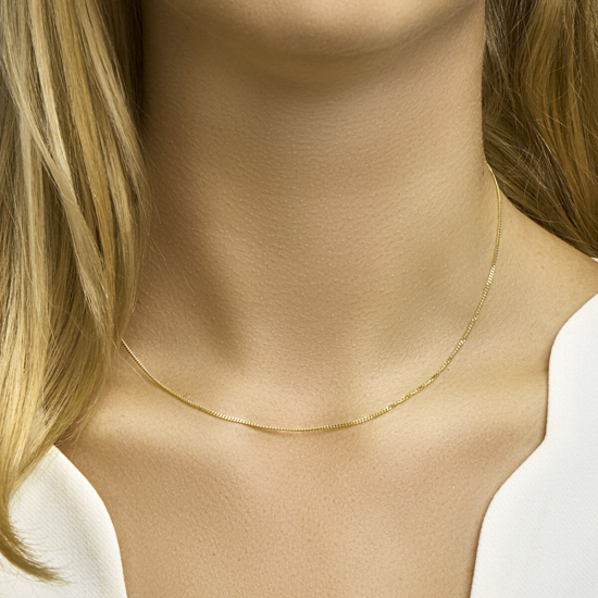 Geelgouden Gourmet collier 42cm - 25673